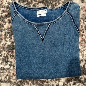 Rag & Bone Small denim blue short sleeve sweatshirt